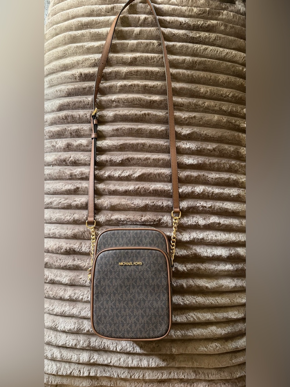 Michael Kors Brown Logo Crossbody Purse